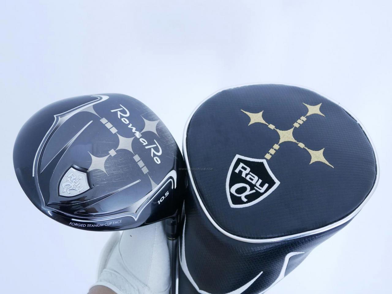 Driver : Romaro : ไดรเวอร์ Romaro Ray ALPHA Black (460cc. ตีมัน ไกล) Loft 10.5 สุดยอดก้าน Basileus 60 Flex S
