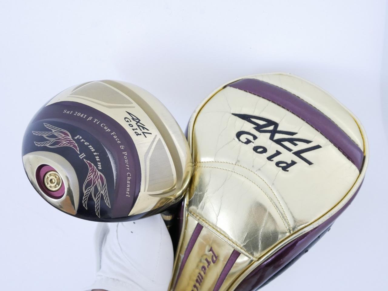 Driver : Tsuruya : Tsuruya AXEL Gold Premium II (รุ่นปี 2017 ตัวท๊อป หน้าเด้งสุดๆ COR 0.86 ของใหม่ 4 หมื่น) Loft 10.5 Flex R
