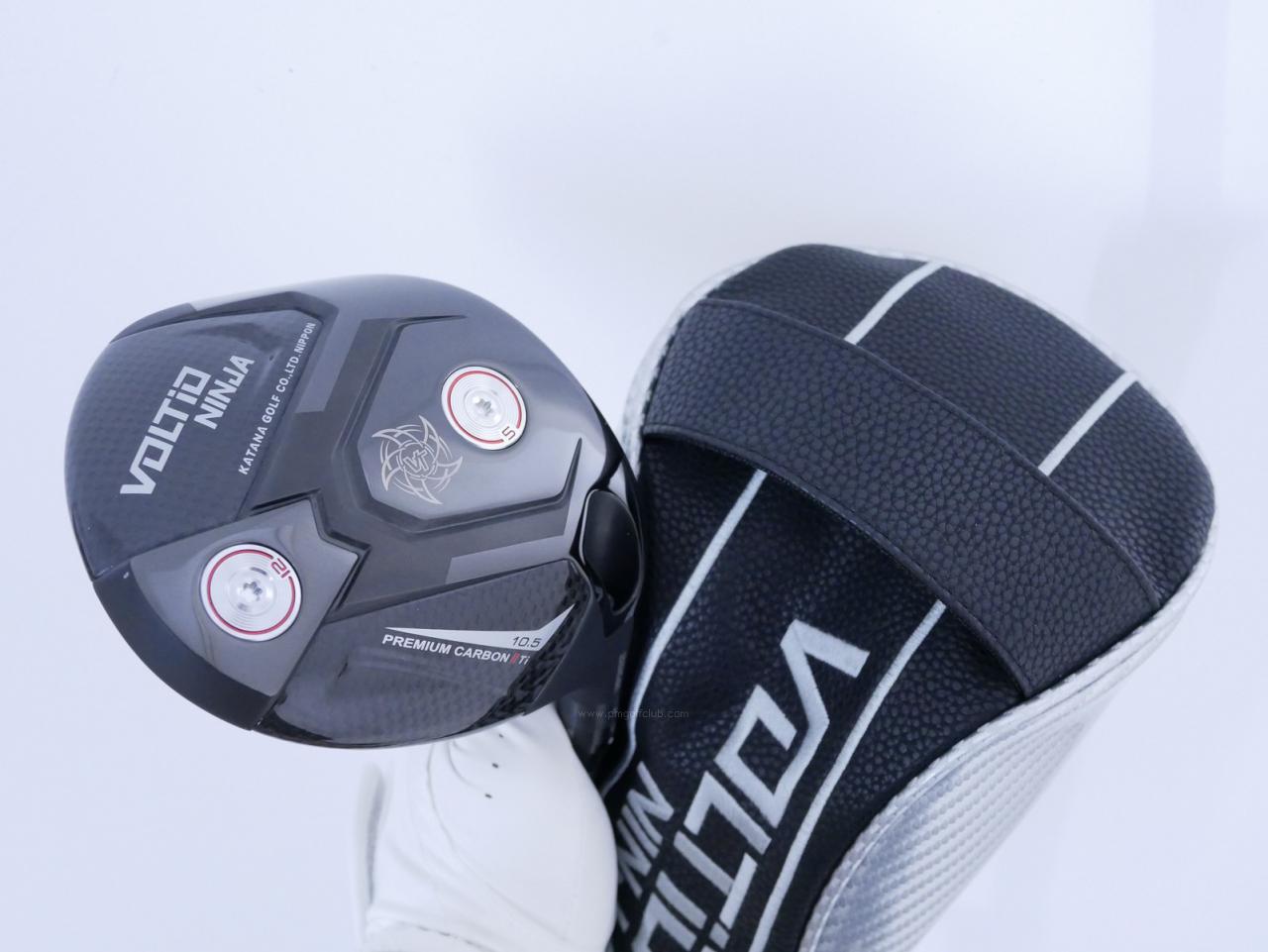 Driver : Katana : ไดรเวอร์ Katana Voltio NINJA Premium Carbon II TI (รุ่นใหม่ล่าสุด ออกปี 2025 ตีไกลมากๆ) Loft 10.5 ก้าน Tour AD VG-02 Flex R