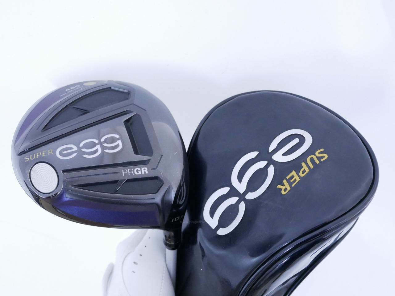 Driver : PRGR : ไดรเวอร์ PRGR Super EGG 480cc. (ปี 2021 หน้าเด้งเกินกฏ ตีไกลมาก) Loft 10.5 ก้าน UST Mamiya ATTAS 11 Flex R