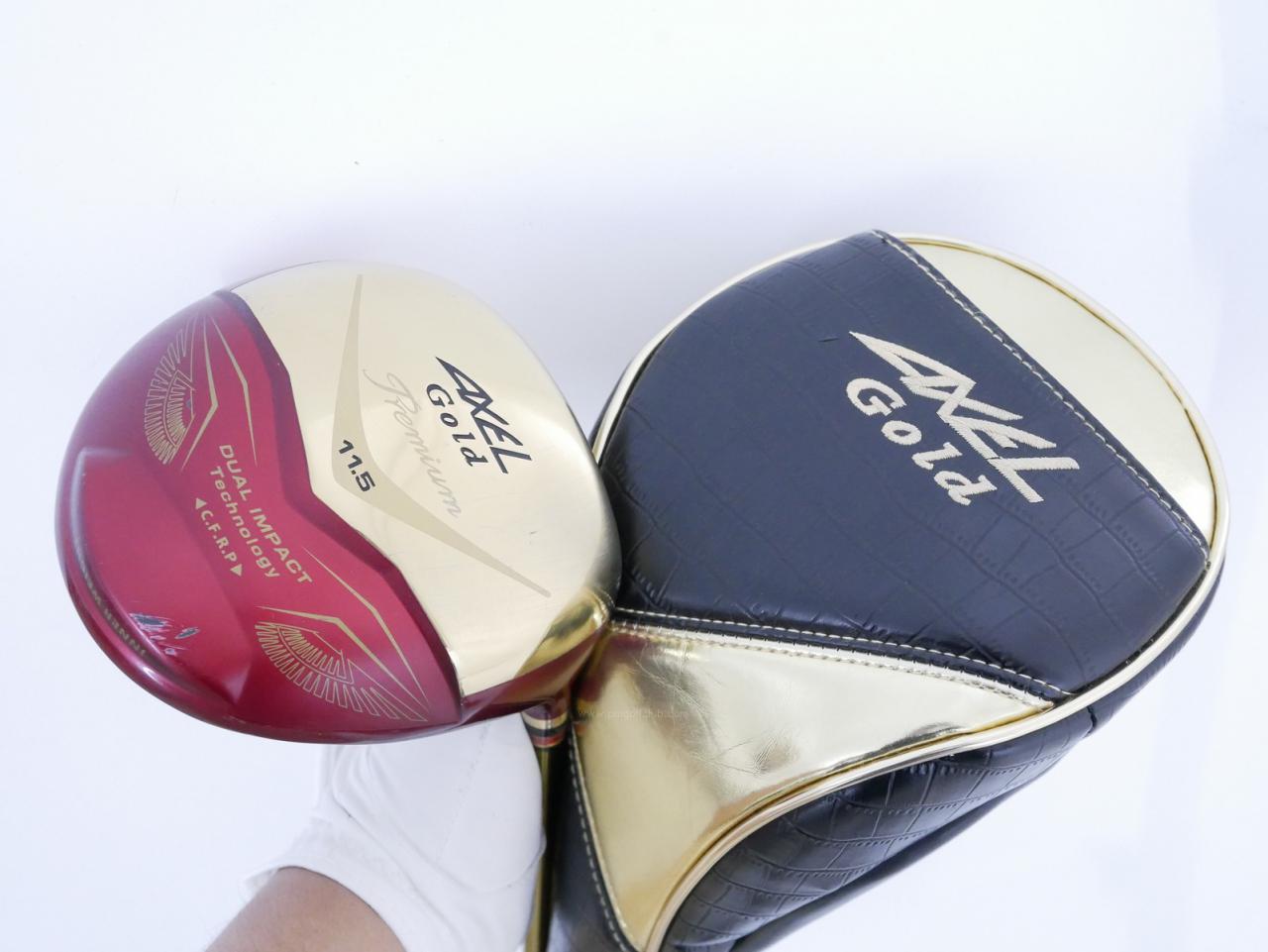 Driver : Tsuruya : ไดรเวอร์ Tsuruya AXEL Gold Premium IV (รุ่นปี 2021 ตัวท๊อป หน้าเด้งสุดๆ COR 0.87 ของใหม่ 4 หมื่น) Loft 11.5 Flex R