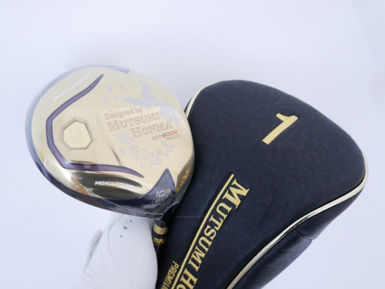 Driver : Other Brand : **ของใหม่ ยังไม่แกะพลาสติก** ไดรเวอร์ Mutsumi Honma MH500X HOUOH (หัวขนาด 500cc. หน้าเด้งเกินกฏ) Loft 10.5 Flex SR
