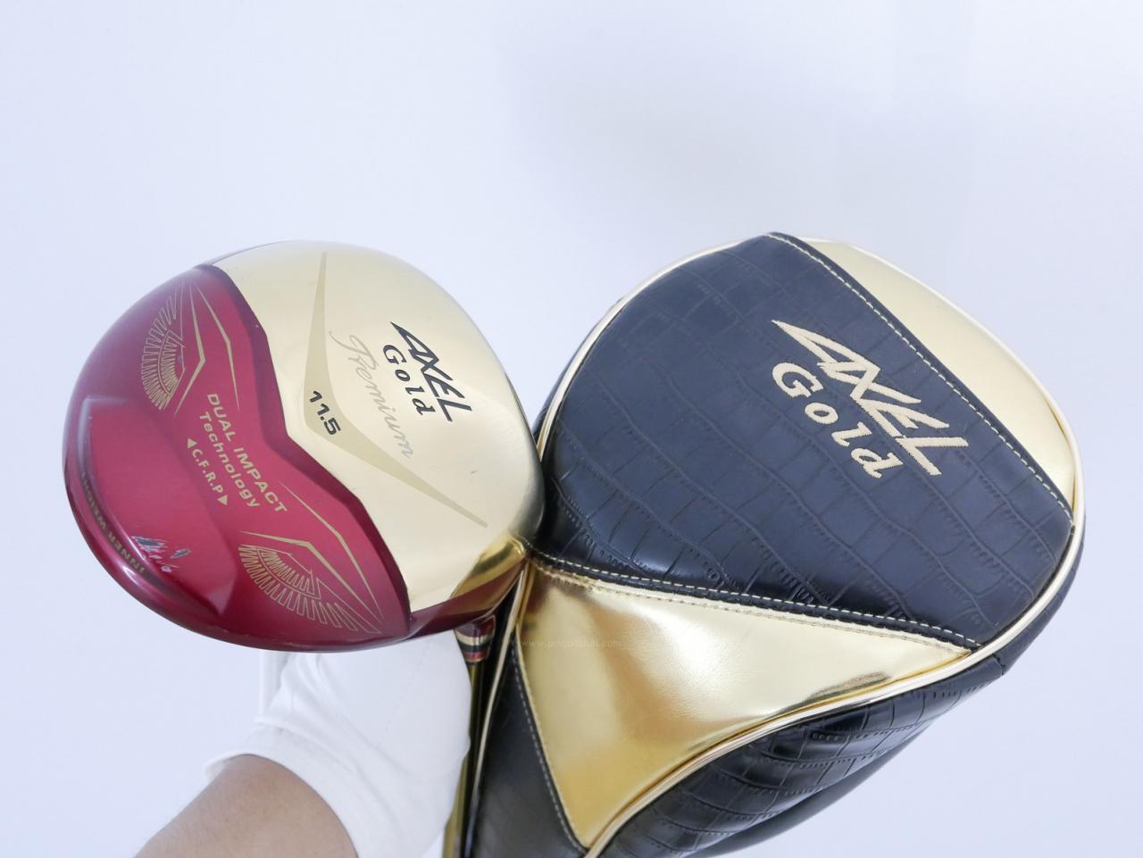 Driver : Tsuruya : ไดรเวอร์ Tsuruya AXEL Gold Premium IV (รุ่นปี 2021 ตัวท๊อป หน้าเด้งสุดๆ COR 0.87 ของใหม่ 4 หมื่น) Loft 11.5 Flex R