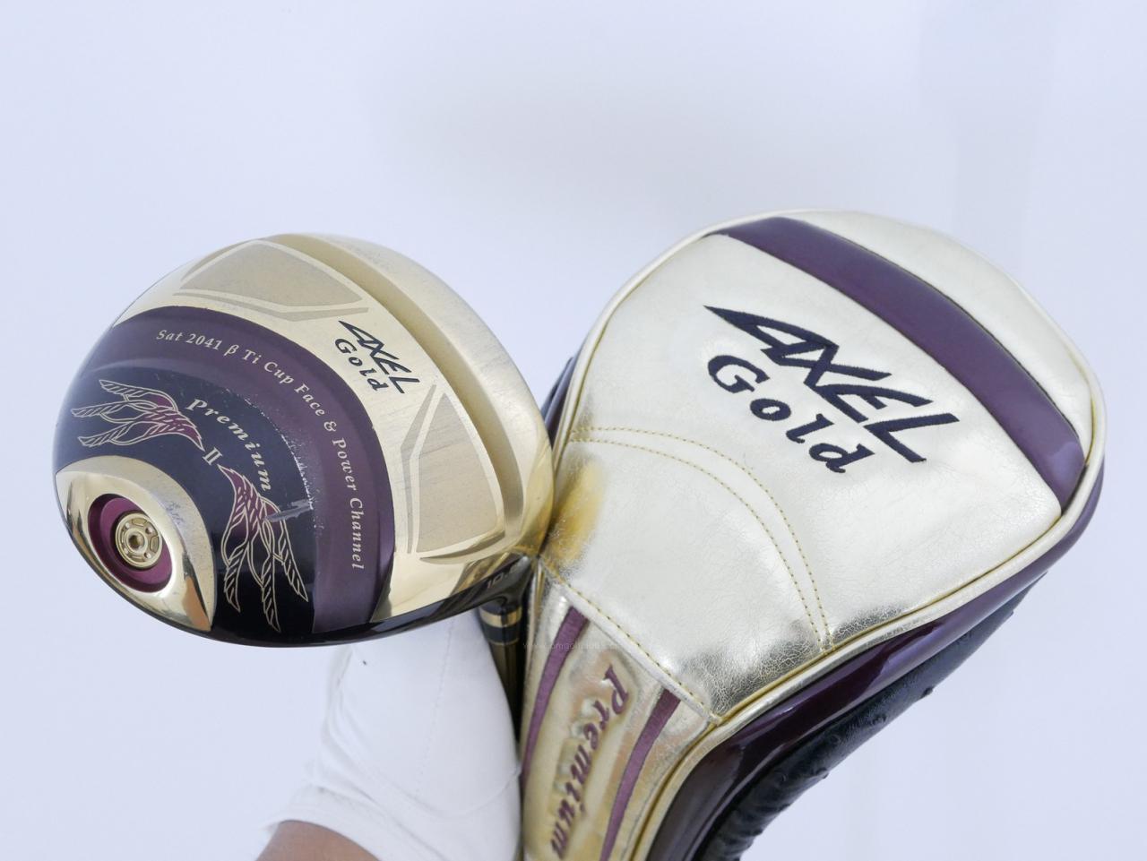 Driver : Tsuruya : Tsuruya AXEL Gold Premium II (รุ่นปี 2017 ตัวท๊อป หน้าเด้งสุดๆ COR 0.86 ของใหม่ 4 หมื่น) Loft 10.5 Flex R