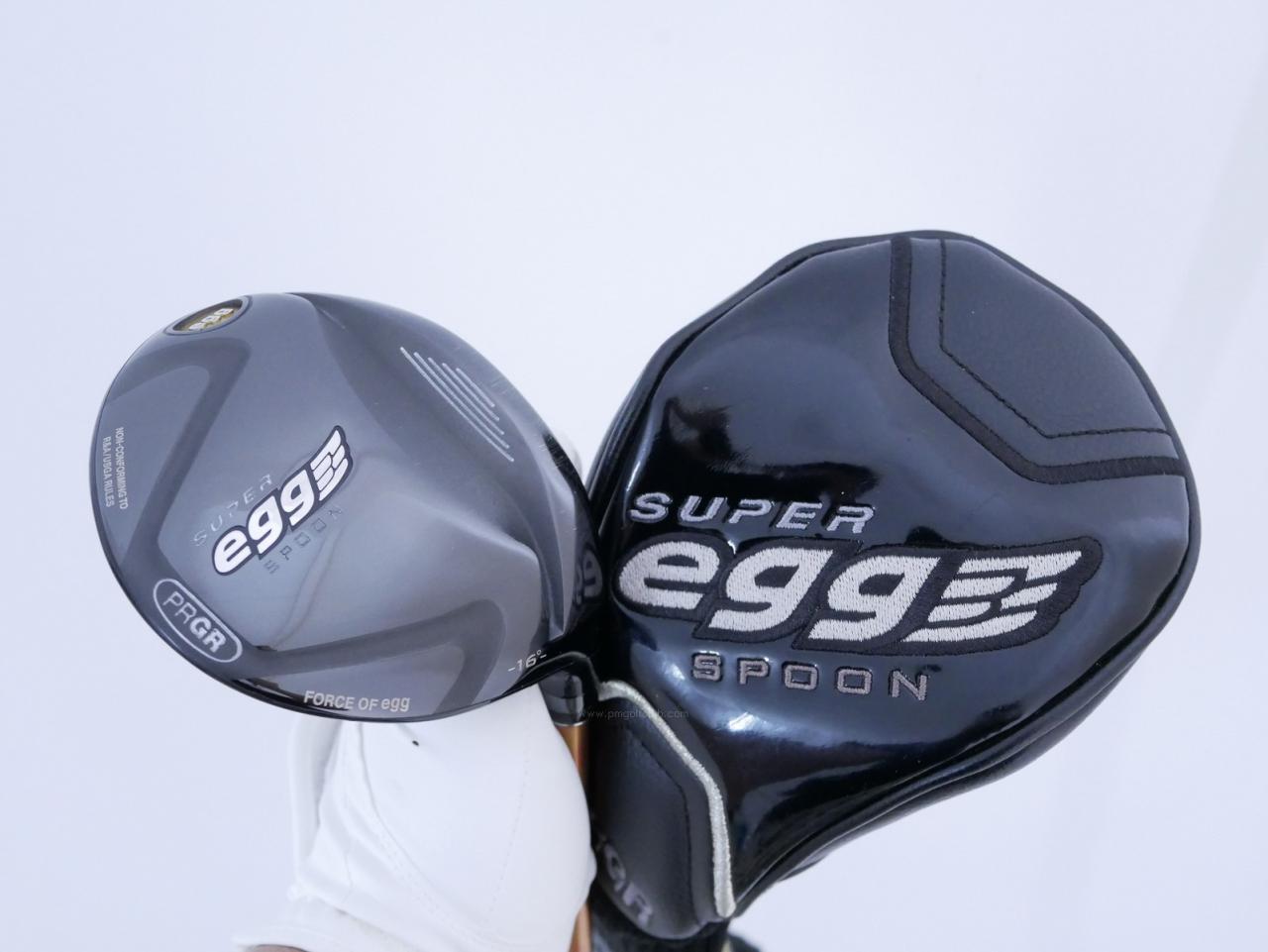 Fairway Wood : PRGR : หัวไม้ 3 PRGR Super Egg (หน้าเด้งเกินกฏ COR 0.84 ปี 2017 หายากมาก) Loft 16 ก้าน Fujikura Speeder 474 Evolution II Flex R