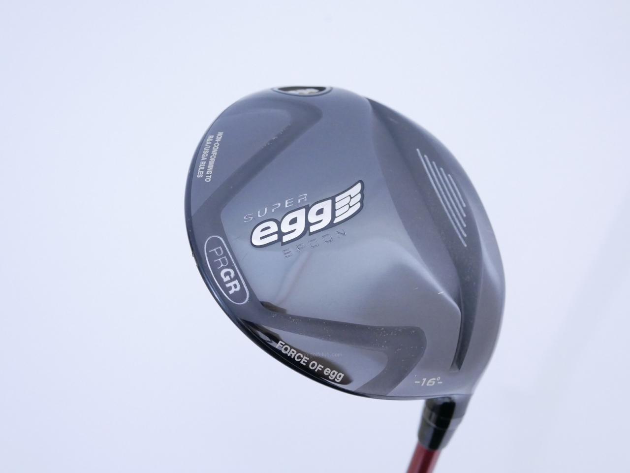 Fairway Wood : PRGR : หัวไม้ 3 PRGR Super Egg (หน้าเด้งเกินกฏ COR 0.84 ปี 2017 หายากมาก) Loft 16 ก้าน Fujikura Speeder Evolution III FW 60 Flex S