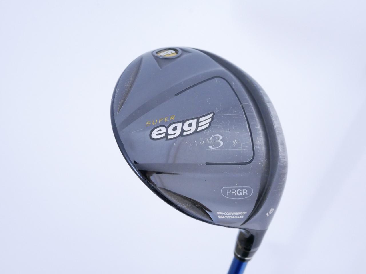 Fairway Wood : PRGR : หัวไม้ 3 PRGR Super Egg (หน้าเด้งเกินกฏ COR 0.84 ออกปี 2018 หายากมาก) Loft 16 ก้าน Tour AD GT-6 Flex S