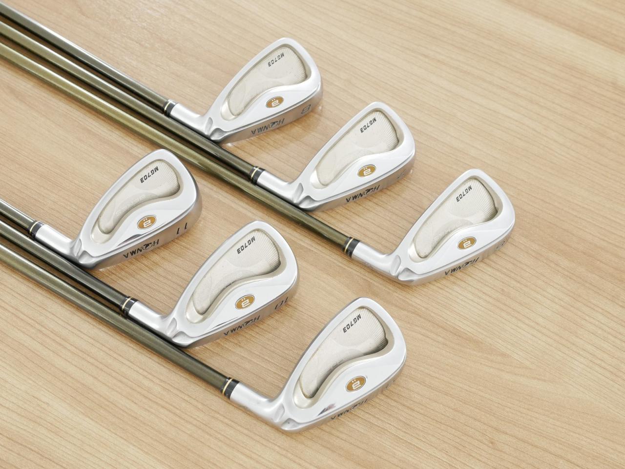 Iron set : Honma : Honma Beres MG703 (หน้าเด้ง) มีเหล็ก 6-11 (6 ชิ้น เทียบเท่า 5-Pw) ก้าน ARMRQ UD49 Flex R (2 ดาว)