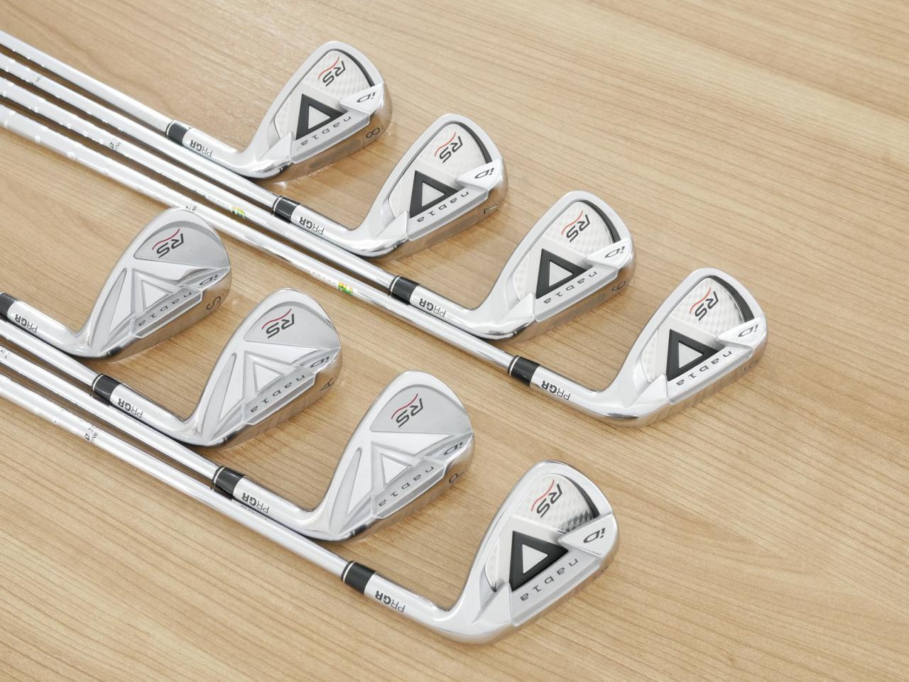 Iron set : PRGR : ชุดเหล็ก PRGR ID Nabla RS Titan Face (ปี 2015 หน้าเด้ง ตีไกล) มีเหล็ก 5-Pw,Aw,Sw (8 ชิ้น) ก้านเหล็ก True Temper XP95 S200