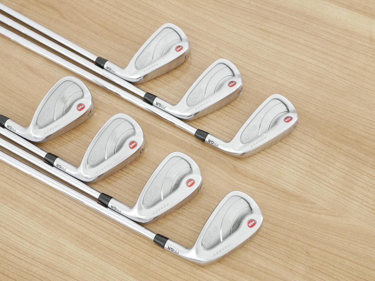 Iron set : PRGR : ชุดเหล็กกระเทย PRGR NEW Egg Forged (รุ่นปี 2020 ตีง่ายและไกลมากๆ เด้งสุดๆ COR 0.82) มีเหล็ก 5-Pw,Aw (7 ชิ้น) ก้านเหล็ก NS Pro Modus 105 Flex S
