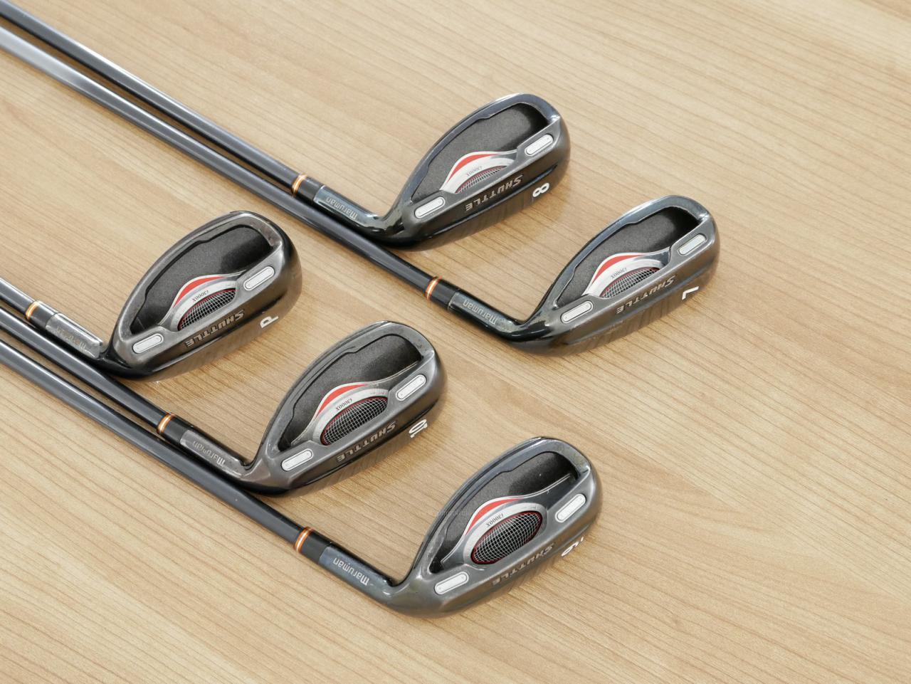 Iron set : Maruman : ชุดเหล็กกระเทย Maruman Shuttle i3000x มีเหล็ก 7-10,Pw (5 ชิ้น เทียบเท่า 6-Pw) ก้านกราไฟต์ Flex R 