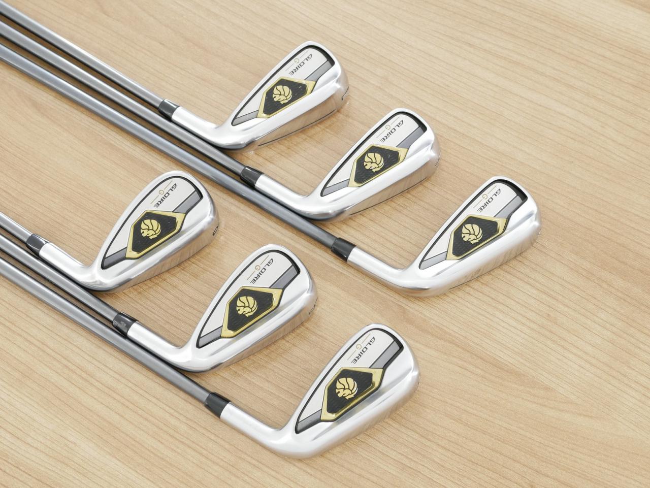 Iron set : Taylormade : ชุดเหล็ก Taylormade Gloire G (รุ่นท๊อปสุด ตีไกลมากๆ เหล็ก 7 Loft 26.5 หน้าเด้ง) มีเหล็ก 5-Pw (6 ชิ้น) ก้านกราไฟต์ Flex S
