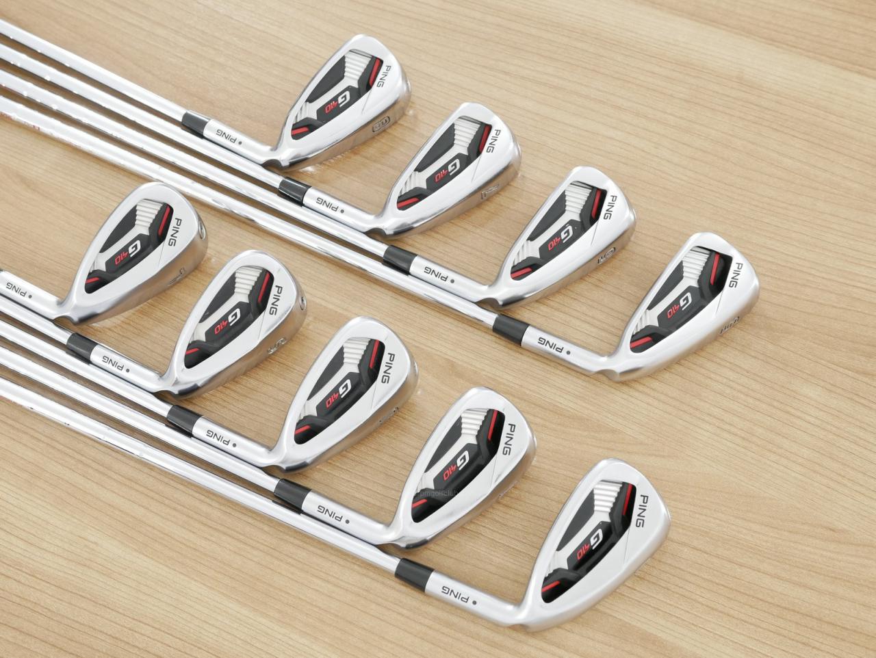 Iron set : Ping : ชุดเหล็ก Ping G410 (รุ่นปี 2019 Japan Spec. ใบใหญ่ ง่าย ไกล) มีเหล็ก 5-Pw,Aw,Sw,Lw (9 ชิ้น) ก้านเหล็ก NS Pro Modus 105 Flex S