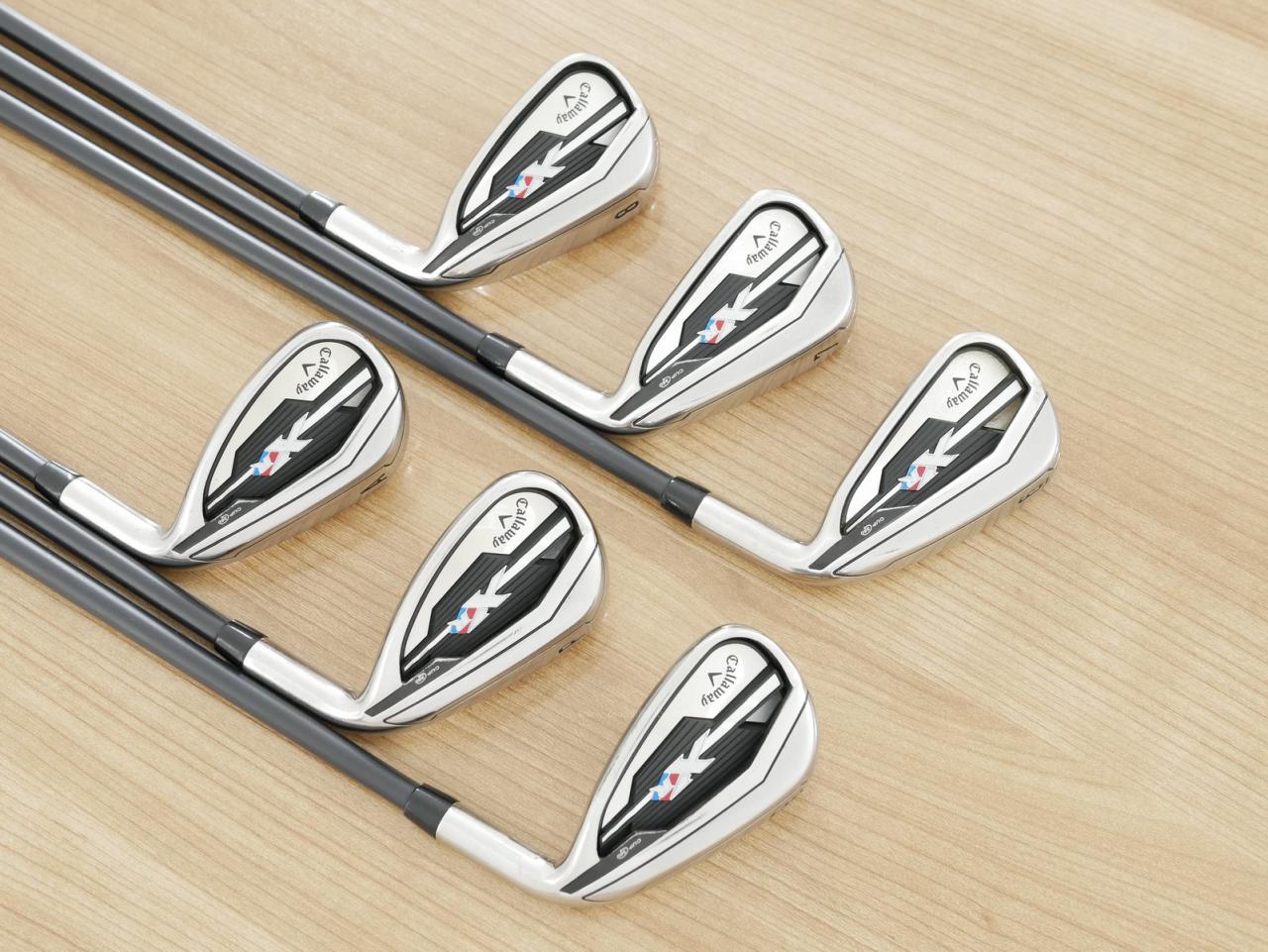 Iron set : Callaway : ชุดเหล็ก Callaway XR (ใบใหญ่ ตีง่ายมาก) มีเหล็ก 6-Pw,Aw (6 ชิ้น) ก้านกราไฟต์ Project X 4.5 Flex A