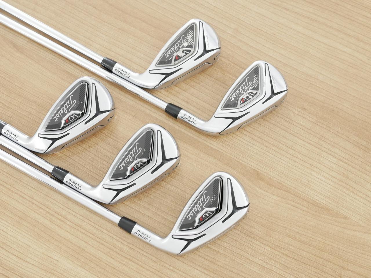 Iron set : Titleist : ชุดเหล็ก Titleist VG3 Type D Forged (รุ่นปี 2019 Japan Spec. ตีง่ายและไกลที่สุดของ Titleist) มีเหล็ก 6-Pw (5 ชิ้น) ก้านเหล็ก NS Pro Zelos 8 Flex S