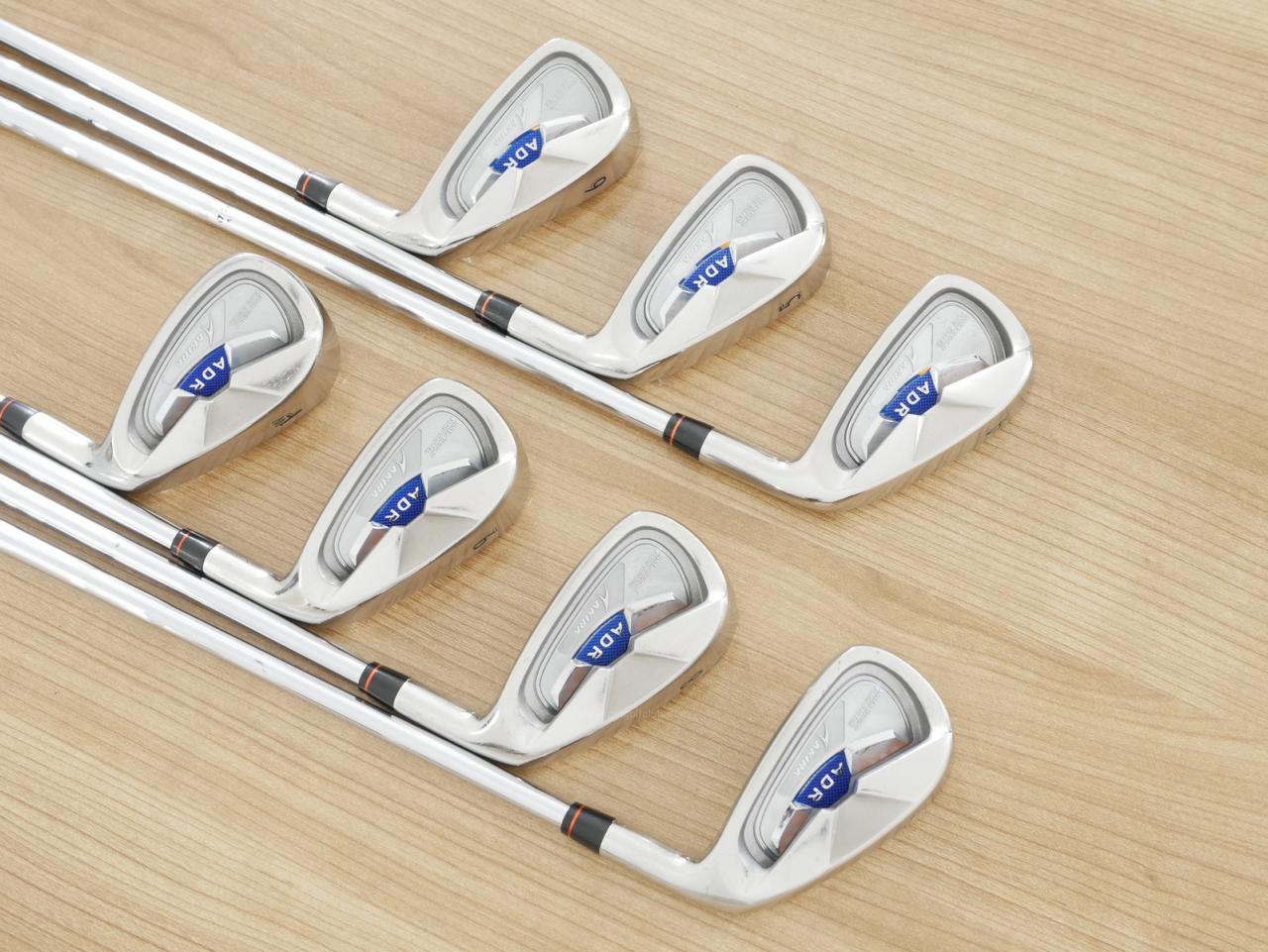 Iron set : Other Brand : ชุดเหล็ก Akira ADR (ใบใหญ่ หน้าเด้ง ไกล) มีเหล็ก 4-Pw (7 ชิ้น) ก้านเหล็ก GS95 S200
