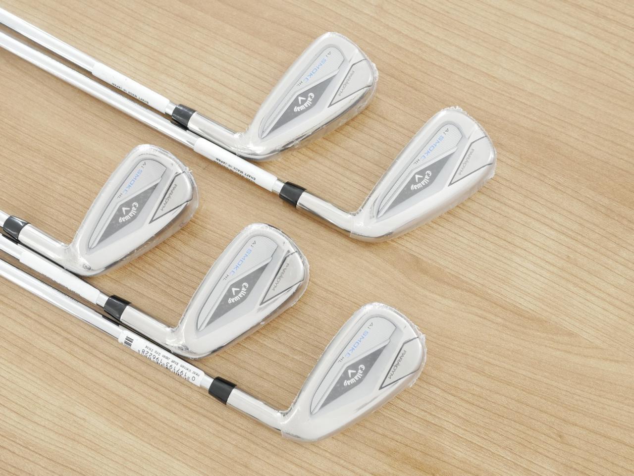 Iron set : Callaway : **ของใหม่ ยังไม่แกะพลาสติก** ชุดเหล็ก Callaway Paradym Ai Smoke HL (ออกปี 2024 ตีง่ายมาก ไกล Japan Spec.) มีเหล็ก 6-Pw (5 ชิ้น) ก้านเหล็ก NS Pro ZELOS 7 Flex S