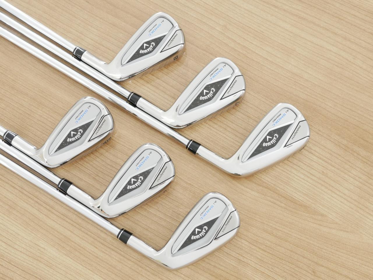Iron set : Callaway : ชุดเหล็ก Callaway Paradym Ai Smoke Max Fast (ออกปี 2024 ตีง่ายมาก ไกล Japan Spec.) มีเหล็ก 6-Pw,Aw (6 ชิ้น) ก้านเหล็ก NS Pro ZELOS 7 Flex S