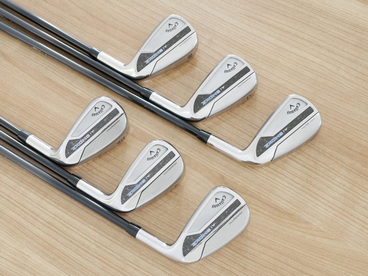 Iron set : Callaway : ชุดเหล็ก Callaway Paradym Ai Smoke (ออกปี 2024 ตีง่ายมาก ไกล Japan Spec.) มีเหล็ก 6-Pw,Aw (6 ชิ้น) ก้านกราไฟต์ Fujikura TENSEI 50 Flex R