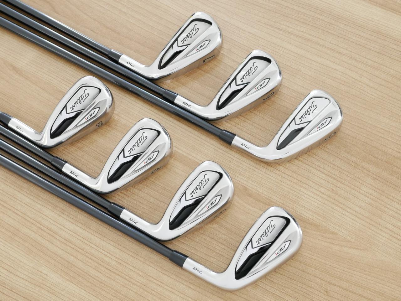 Iron set : Titleist : ชุดเหล็ก Titleist AP1 718 (ออกปี 2018) มีเหล็ก 5-Pw,48 (7 ชิ้น) ก้านกราไฟต์ Fujikura MCI 60 Flex R