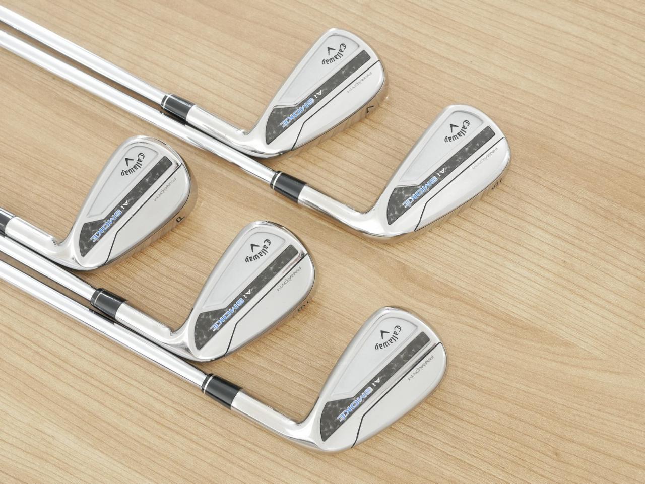 Iron set : Callaway : ชุดเหล็ก Callaway Paradym Ai Smoke (ออกปี 2024 ตีง่ายมาก ไกล Japan Spec.) มีเหล็ก 6-Pw (5 ชิ้น) ก้านเหล็ก Dynamic Gold S200