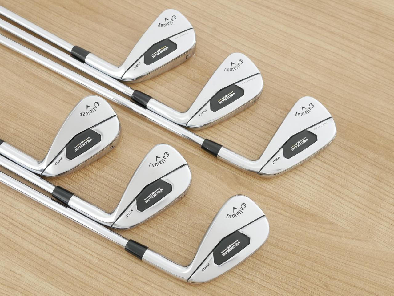Iron set : Callaway : ชุดเหล็ก Callaway Rogue ST Pro (ออกปี 2022 คม นุ่ม แน่นมาก) มีเหล็ก 5-Pw (6 ชิ้น) ก้านเหล็ก Dynamic Gold 95 S200