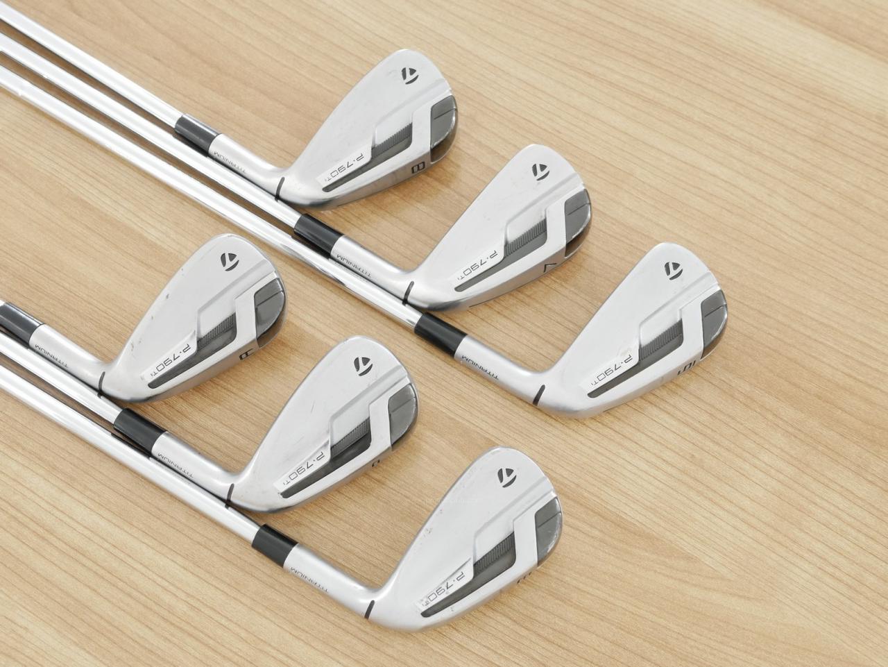 Iron set : Taylormade : ชุดเหล็ก Taylormade P790TI (ตัวท้อปสุด แพงสุด พรีเมียมสุดของ TM.) มีเหล็ก 6-Pw,Aw (6 ชิ้น) ก้านเหล็ก NS Pro ZELOS 8 Flex S