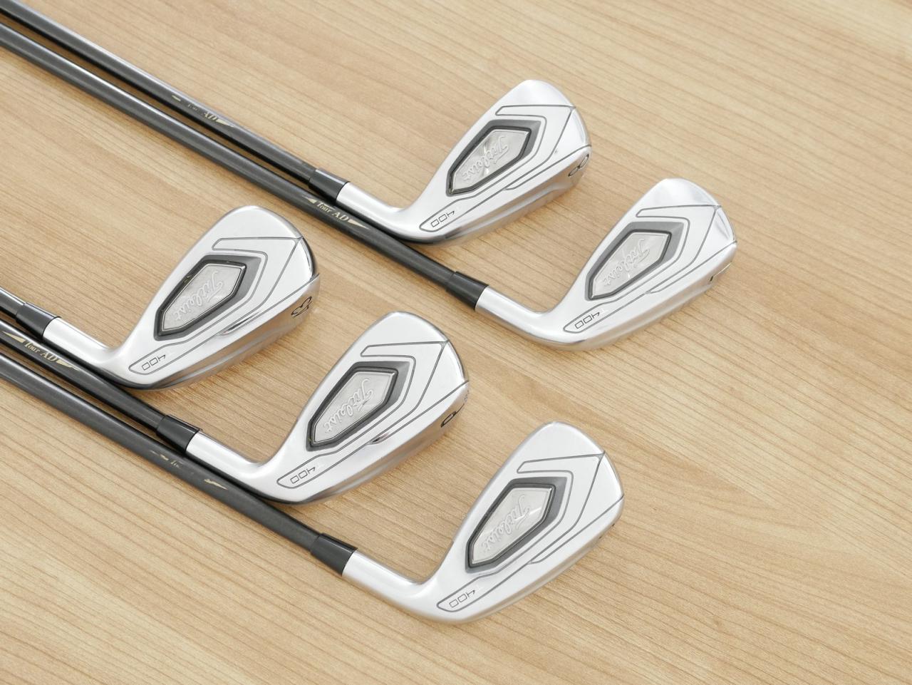 Iron set : Titleist : ชุดเหล็ก Titleist T400 (ตีง่ายที่สุด ไกลที่สุด ออกปี 2020) มีเหล็ก 7-Pw,43 (5 ชิ้น) ก้านกราไฟต์ Tour AD AD-65 II Flex S