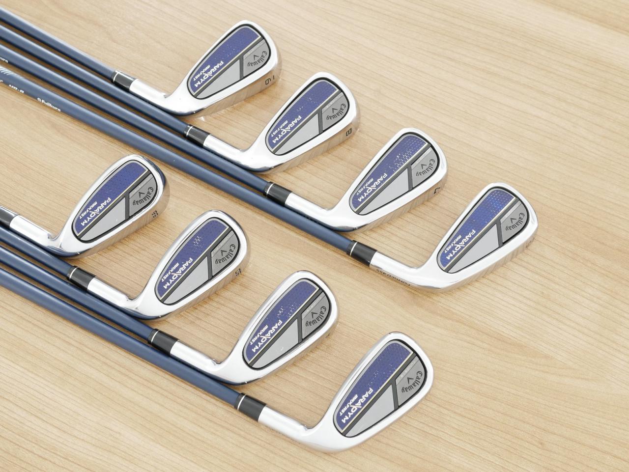 Iron set : Callaway : ชุดเหล็ก Callaway Paradym Max Fast (ออกปี 2023 ตีง่ายสุด ไกลสุดของ Callaway Japan Spec.) มีเหล็ก 6-Pw,Aw,50,56 (8 ชิ้น) ก้านกราไฟต์ Fujikura Speeder NX 40 Flex R