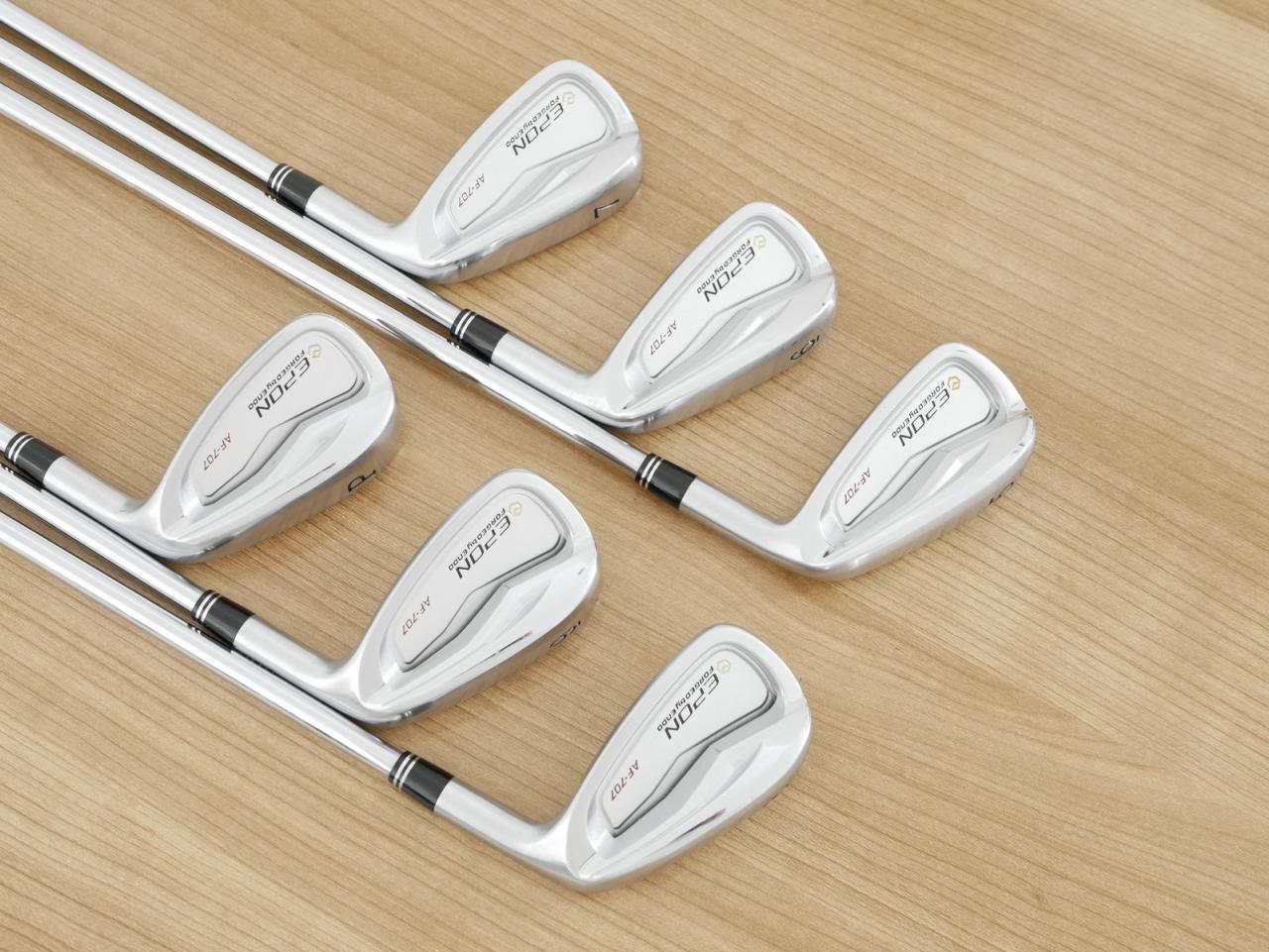 Iron set : Epon : ชุดเหล็ก EPON AF-707 Forged (รุ่นล่าสุด ปี 2024 ใบใหญ่ ตีง่าย ไกล) มีเหล็ก 5-Pw (6 ชิ้น) ก้านเหล็ก NS Pro 750 NEO Flex S