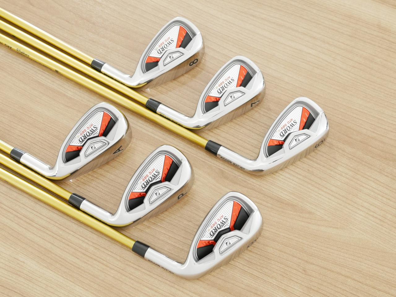 Iron set : Katana : ชุดเหล็ก Katana Sword ATC-589a (หน้าเด้ง) มีเหล็ก 6-Pw,Aw (6 ชิ้น) ก้านกราไฟต์ Fujikura Speeder 589 Flex SR