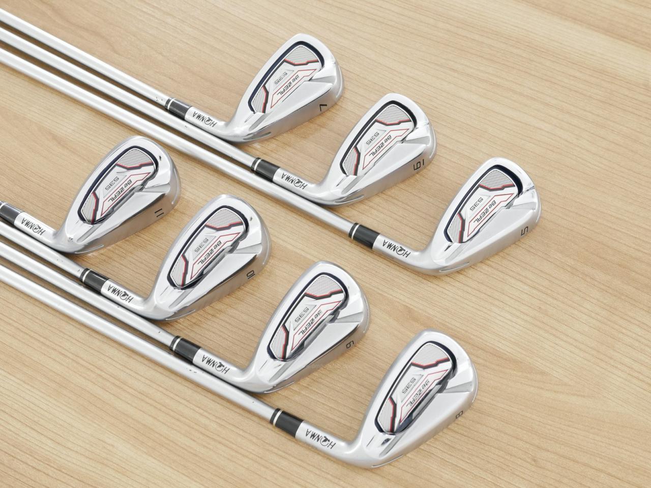 Iron set : Honma : ชุดเหล็ก Honma Bezeal 535 (ปี 2019 รุ่นนี้ใบใหญ่ที่สุดของ Honma) มีเหล็ก 5-11 (7 ชิ้น) ก้านกราไฟต์ Honma Vizard 48 Flex S