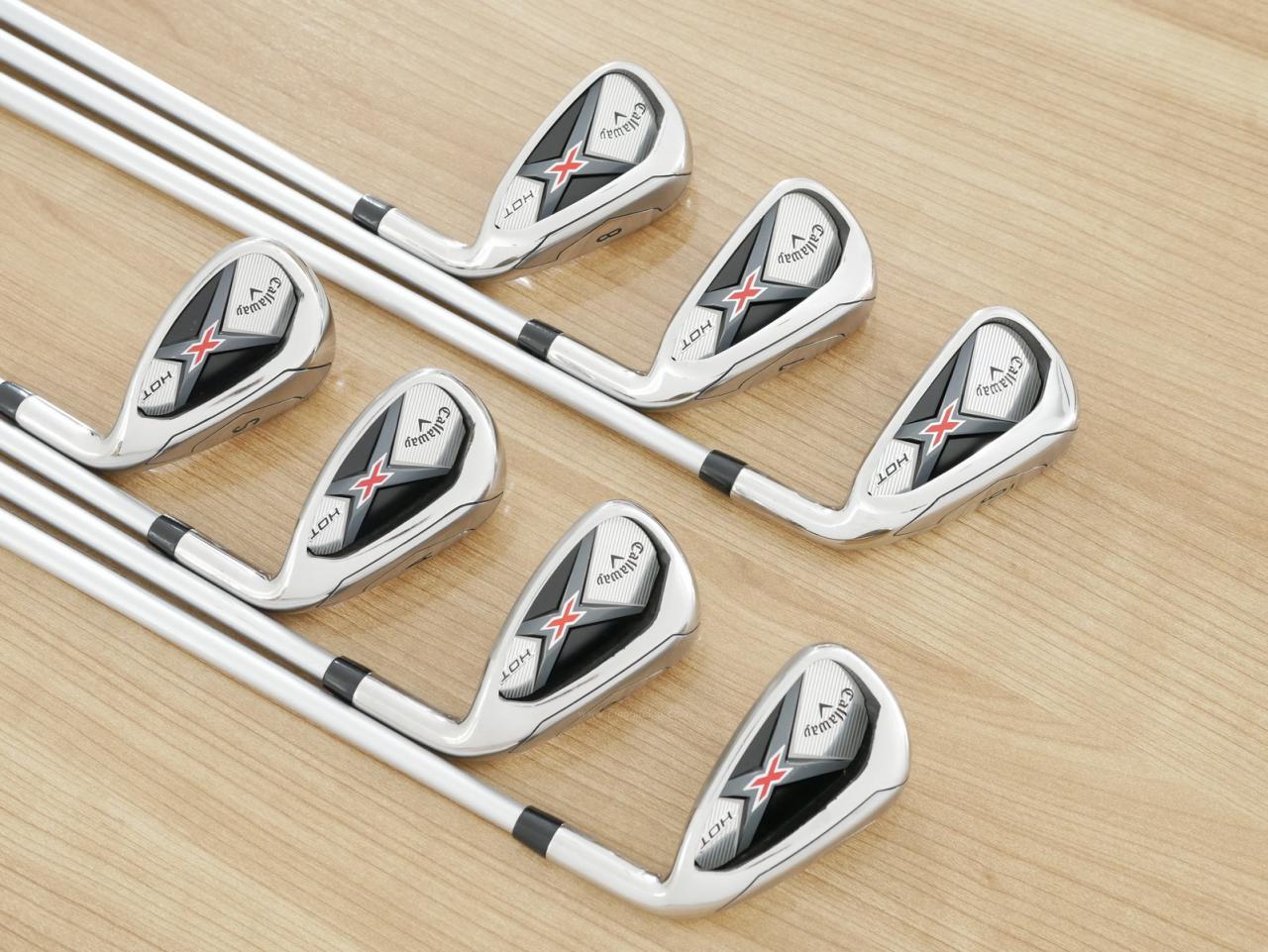 Iron set : Callaway : ชุดเหล็ก Callaway X Hot มีเหล็ก 6-Pw,Aw,Sw (7 ชิ้น) ก้านกราไฟต์ 50 Flex R