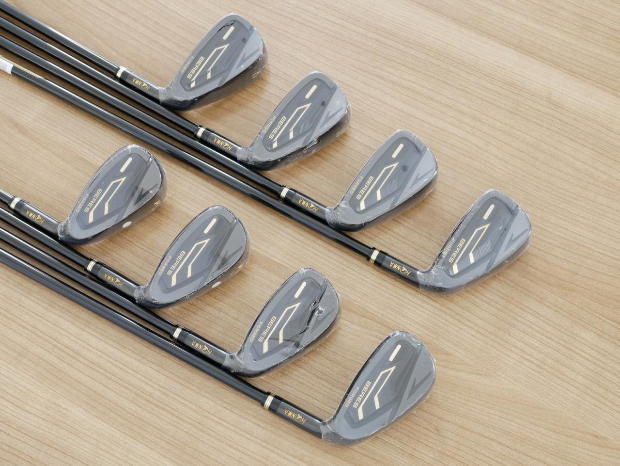 Iron set : Honma : **ของใหม่ ยังไม่แกะพลาสติก** ชุดเหล็ก Honma Beres 09 Forged Black (รุ่นล่าสุด ออกปี 2024 สวยมากๆ) มีเหล็ก 6-11,Aw,Sw (8 ชิ้น เทียบเท่า 6-Pw,Aw,Sw) ก้าน ARMRQ FX Light Flex R