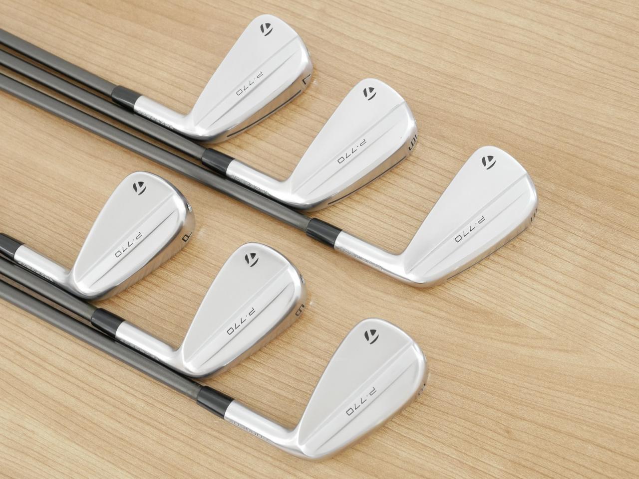 Iron set : Taylormade : ชุดเหล็ก Taylormade P770 Forged (รุ่นล่าสุด ออกปี 2024 นุ่ม แน่น) มีเหล็ก 5-Pw (6 ชิ้น) ก้านกราไฟต์ UST Mamiya RECOIL ES 760 F3 Flex R