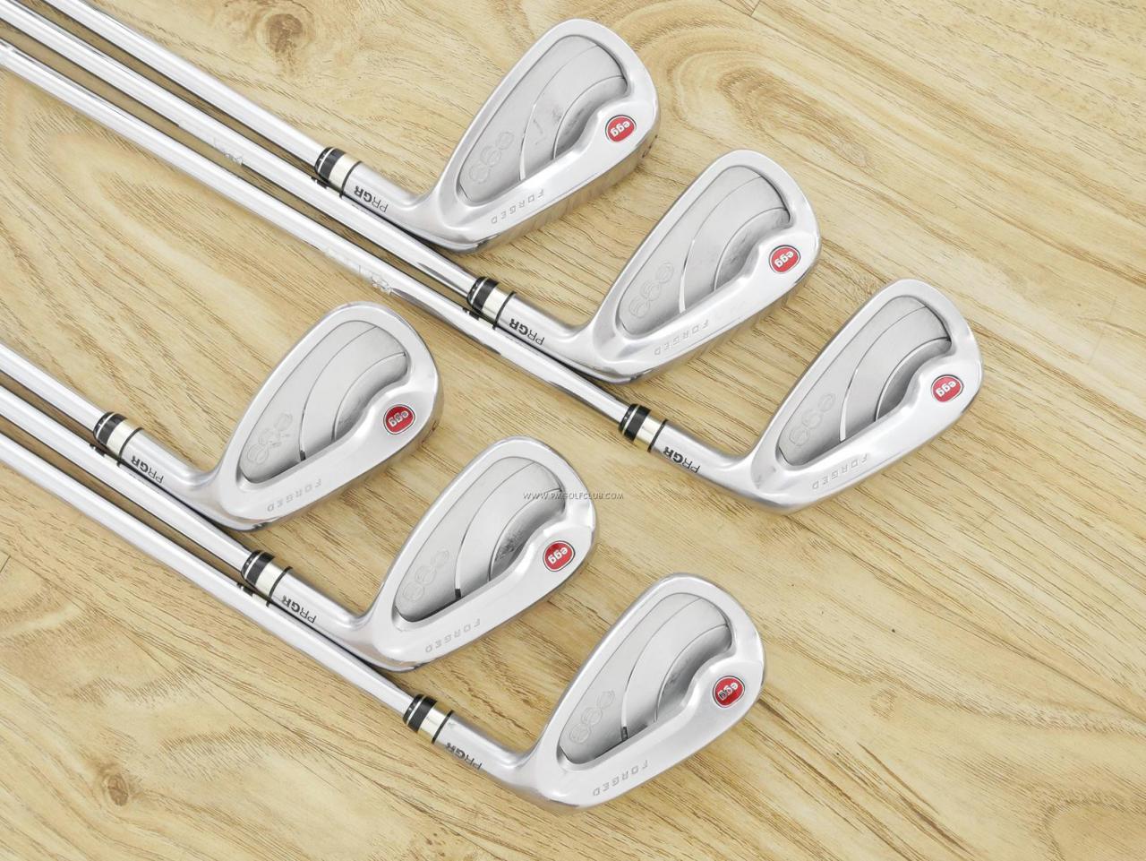 Iron set : PRGR : ชุดเหล็กกระเทย PRGR NEW Egg Forged (รุ่นปี 2020 ตีง่ายและไกลมากๆ เด้งสุดๆ COR 0.82) มีเหล็ก 6-Pw,Aw (6 ชิ้น) ก้านเหล็ก NS Pro Modus 105 Flex R