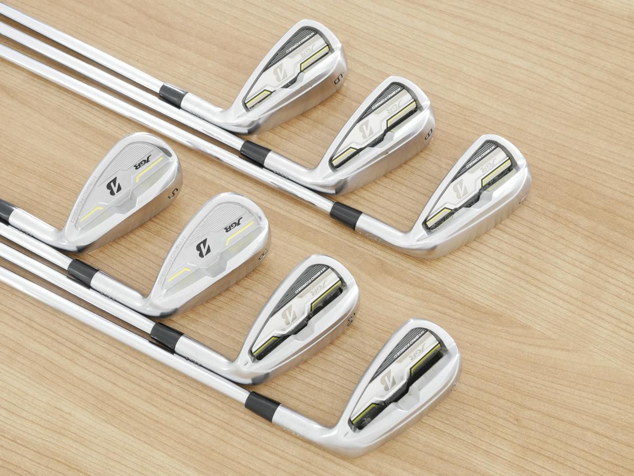 Iron set : Bridgestone : ชุดเหล็ก Bridgestone JGR Hybrid Forged (ตีไกลกว่าตัวอื่น 2 เบอร์) มีเหล็ก 7-P1,P2,Aw,Sw (7 ชิ้น) ก้านเหล็ก NS Pro ZELOS 8 Flex R