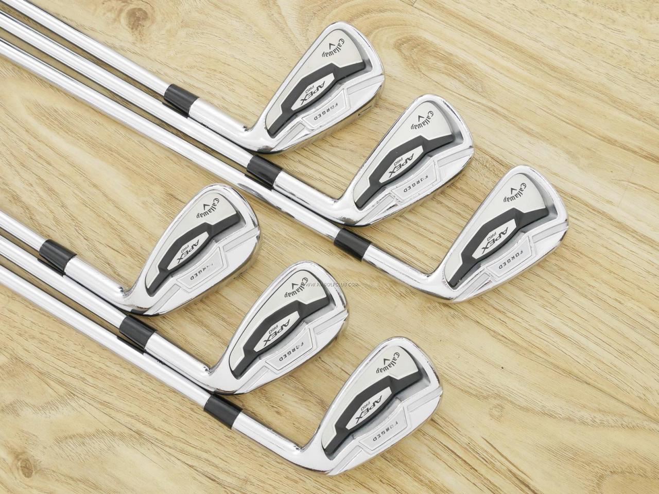 Iron set : Callaway : ชุดเหล็ก Callaway APEX Pro Forged (ออกปี 2016) มีเหล็ก 5-Pw (6 ชิ้น) ก้านเหล็ก Shimada NINE Flex R