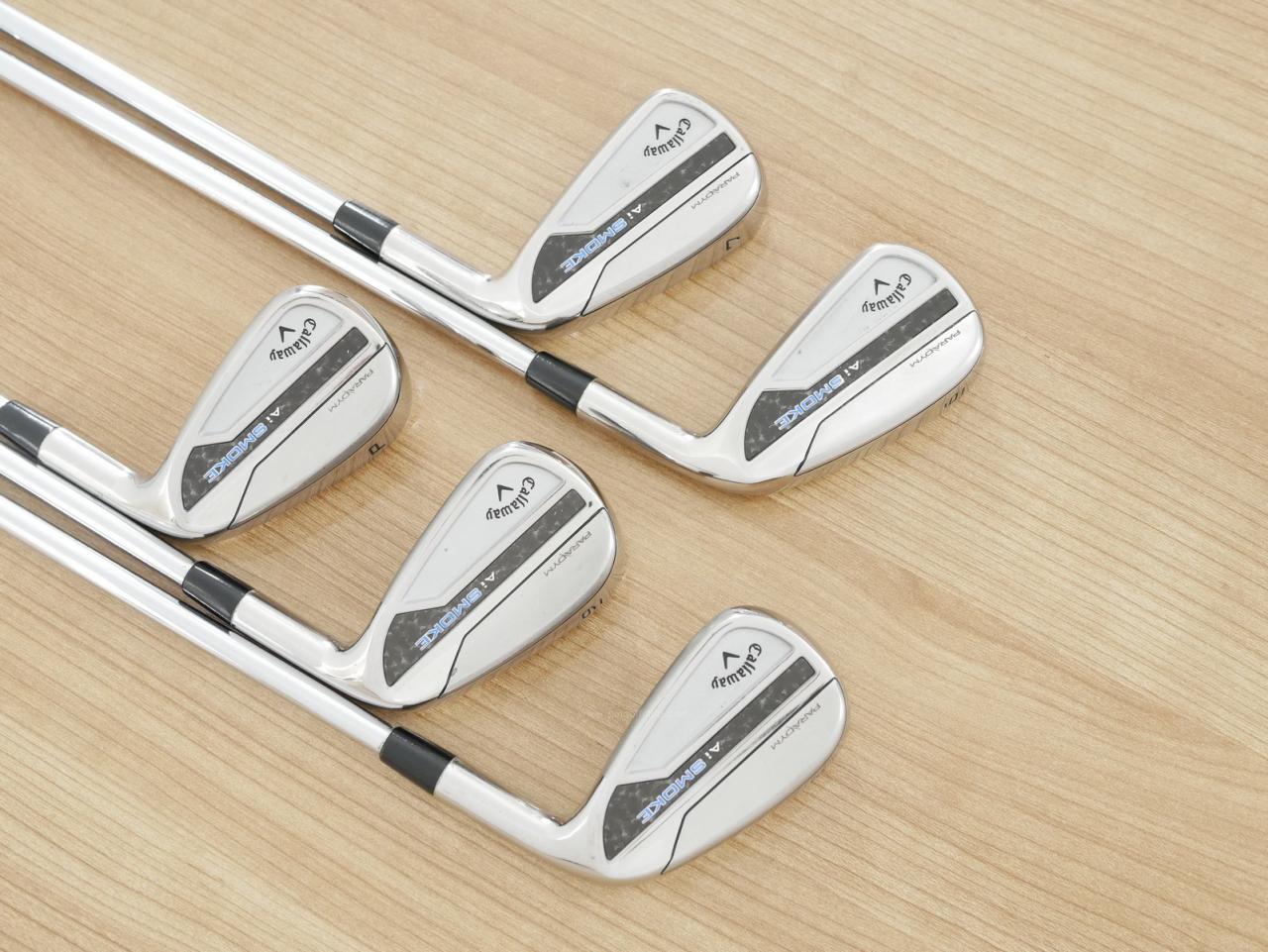 Iron set : Callaway : ชุดเหล็ก Callaway Paradym Ai Smoke (ออกปี 2024 ตีง่ายมาก ไกล Japan Spec.) มีเหล็ก 6-Pw (5 ชิ้น) ก้านเหล็ก NS Pro 850 Flex R