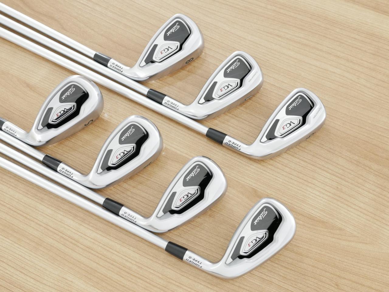 Iron set : Titleist : ชุดเหล็ก Titleist VG3 Type D Forged (ปี 2017 Japan Spec. ตีง่ายและไกลที่สุดของ Titleist) มีเหล็ก 6-Pw,Aw,Sw (7 ชิ้น) ก้านกราไฟต์ Mitsubishi VGI Flex R