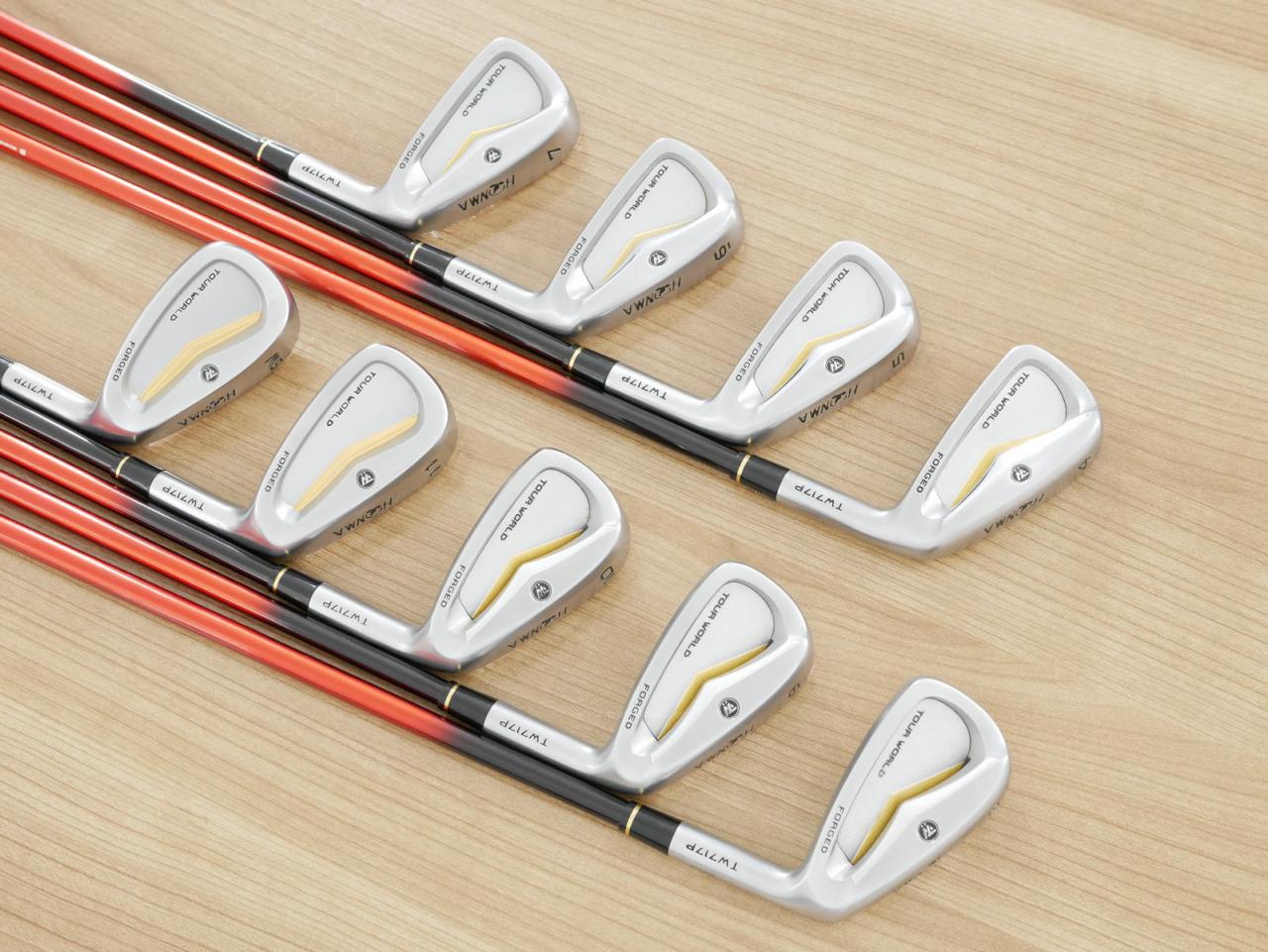 Iron set : Honma : ชุดเหล็ก Honma Tour World TW717P (Forged) มีเหล็ก 4-11,Sw (9 ชิ้น) ก้านกราไฟต์ Honma ARMRQ 8 (54) Flex R (2 ดาว)