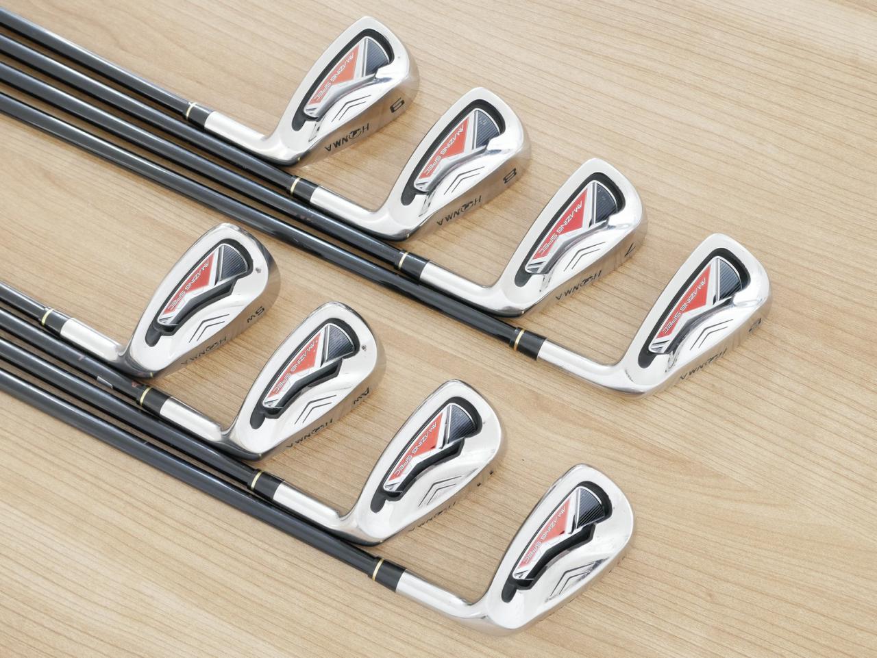 Iron set : Honma : ชุดเหล็ก Honma AMAZING Spec II (หน้าเด้ง โกงองศาสุดๆ ไกลที่สุด) มีเหล็ก 6-11,Aw,Sw (8 ชิ้น ระยะเทียบเท่า 5-Pw,Aw,Sw) ก้าน AMAZING SPEC Feather & Feather FLex R