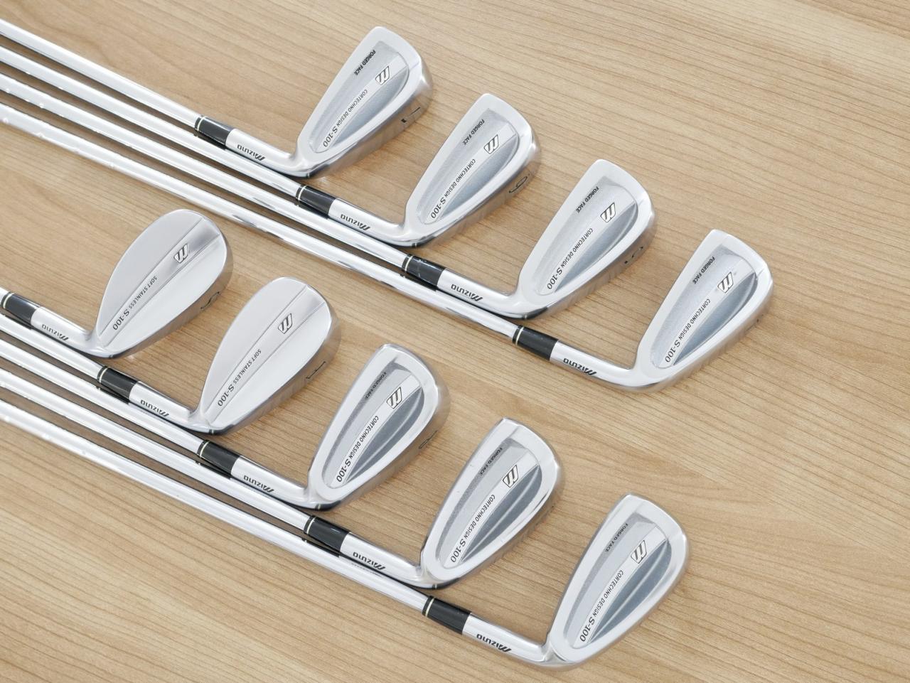 Iron set : Mizuno : ชุดเหล็ก Mizuno S-100 Forged มีเหล็ก 4-Pw,Aw,Sw (9 ชิ้น) ก้านเหล็ก NS Pro 950 Flex R