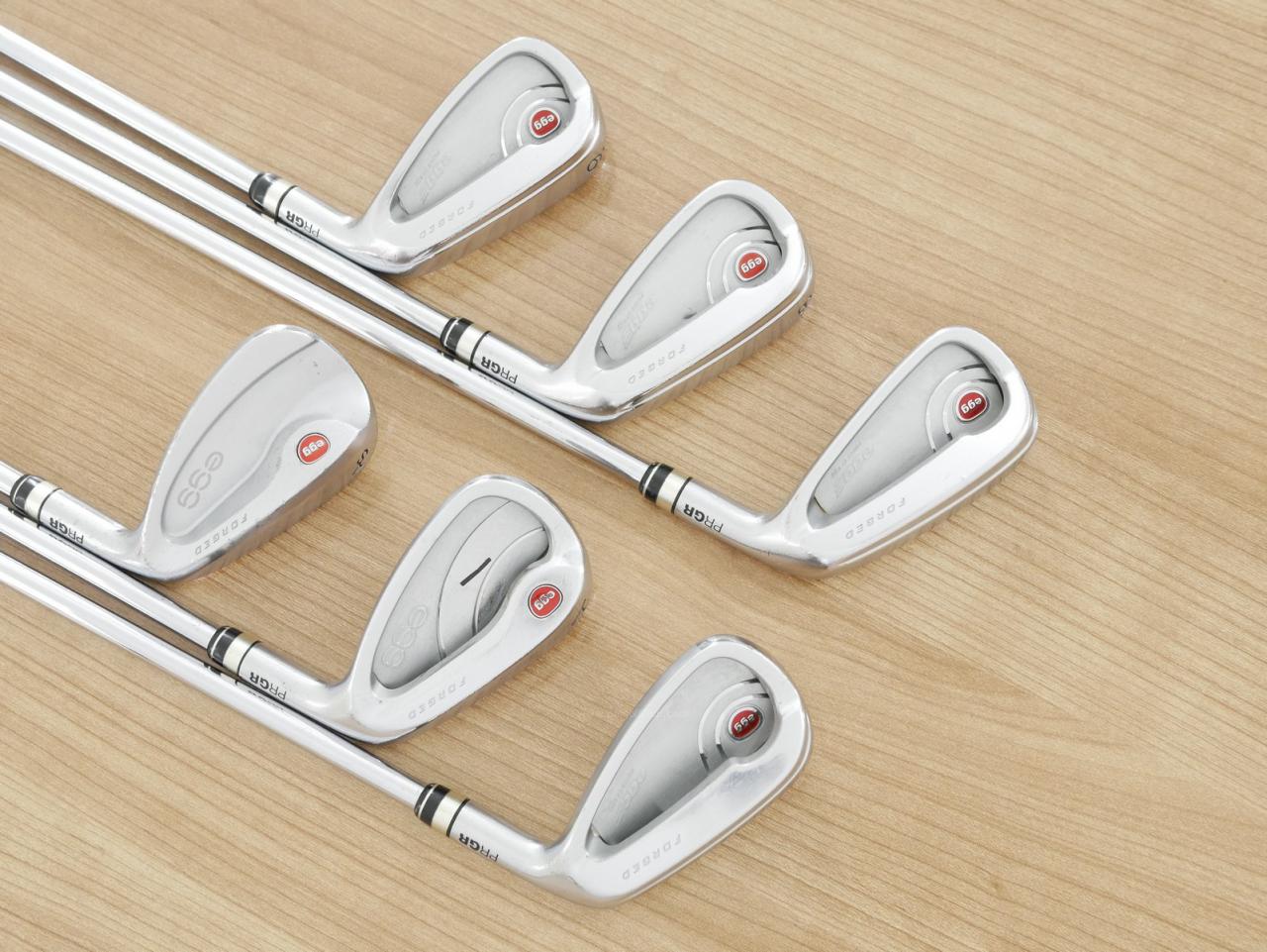 Iron set : PRGR : ชุดเหล็ก PRGR Egg PF Forged (รุ่นปี 2019 ตีง่ายและไกลมากๆ โกงสุดๆ) มีเหล็ก 7-Pw,Aw,As (6 ชิ้น) ก้านเหล็ก NS Pro 80 Flex SR