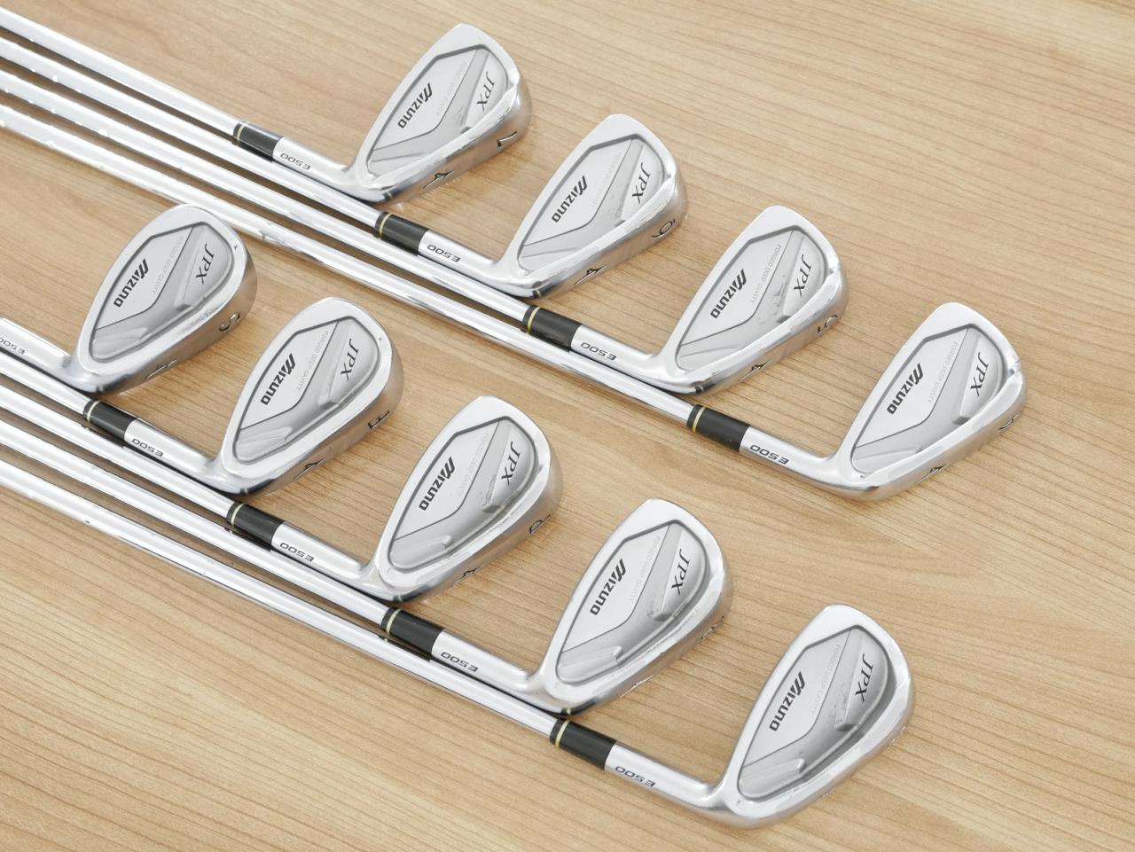 Iron set : Mizuno : ชุดเหล็ก Mizuno JPX E500 Forged มีเหล็ก 4-Pw,Aw,Sw (9 ชิ้น) ก้านเหล็ก