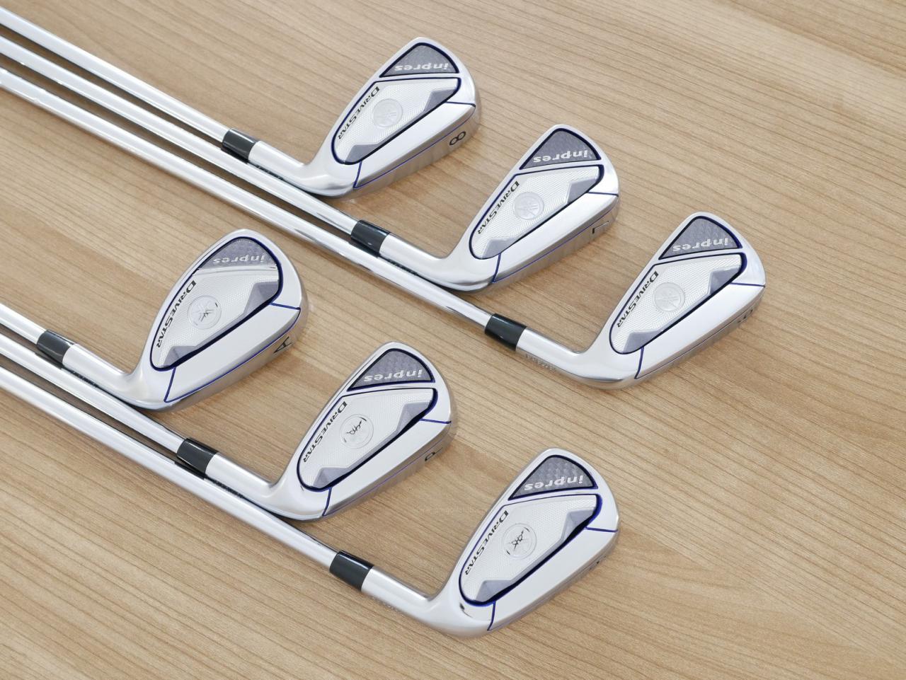Iron set : Yamaha : ชุดเหล็ก Yamaha Inpres DriveStar (ออกปี 2023 ตีไกลที่สุด ไกลกว่าเหล็กทั่วไป 2 เบอร์ หน้าเด้งมากๆ) มีเหล็ก 6-Pw,Aw (6 ชิ้น) ก้านเหล็ก NS Pro ZELOS 7 Flex S