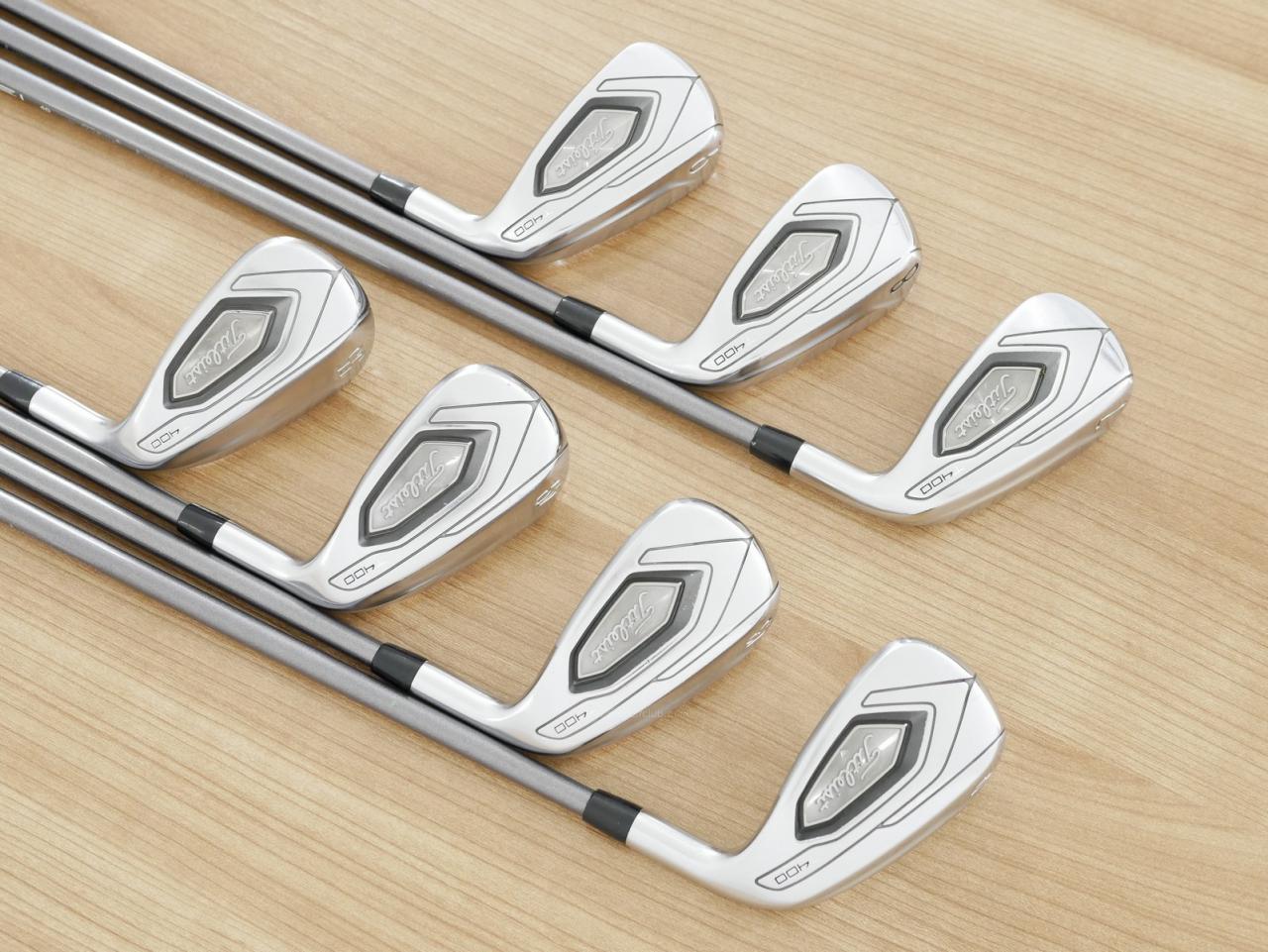 Iron set : Titleist : ชุดเหล็ก Titleist T400 (ตีง่ายที่สุด ไกลที่สุด ออกปี 2020) มีเหล็ก 7-Pw,43,49,55 (7 ชิ้น) ก้านกราไฟต์ Mitsubishi TENSEI 40 Flex R2