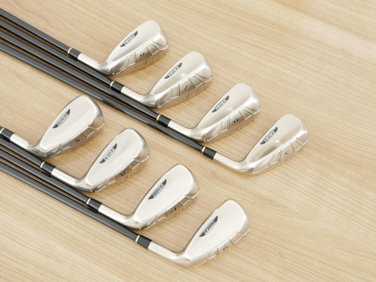 Iron set : Katana : ชุดเหล็กกระเทย Katana Sword SL-Eight มีเหล็ก 5-Pw,Aw,Sw (8 ชิ้น) ก้านกราไฟต์ Flex SR