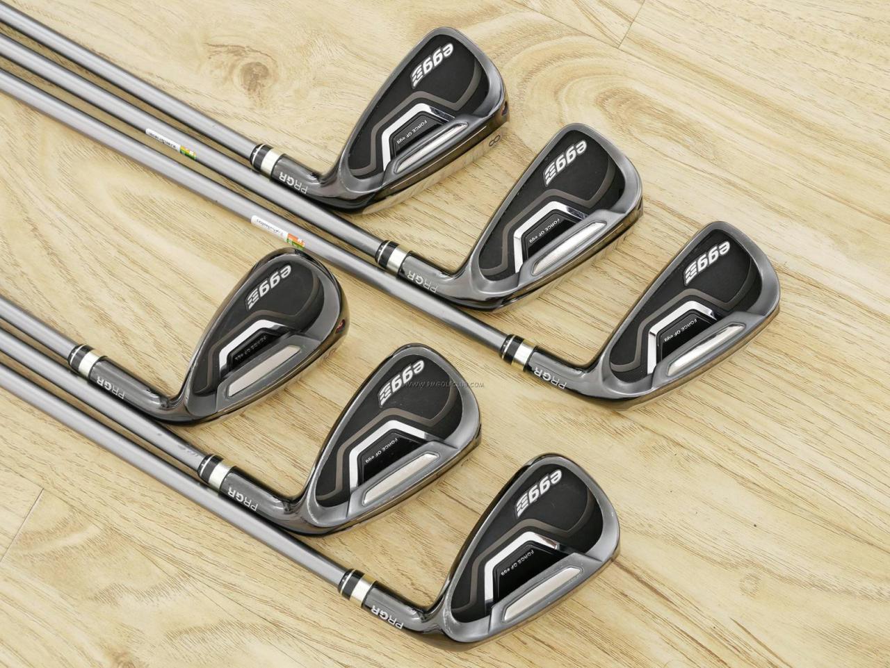 Iron set : PRGR : ชุดเหล็กกระเทย PRGR New Egg Iron (รุ่นปี 2017 ตีง่ายและไกลมาก) มีเหล็ก 6-Pw,Sw (6 ชิ้น) ก้านกราไฟต์ Flex R (M-37)