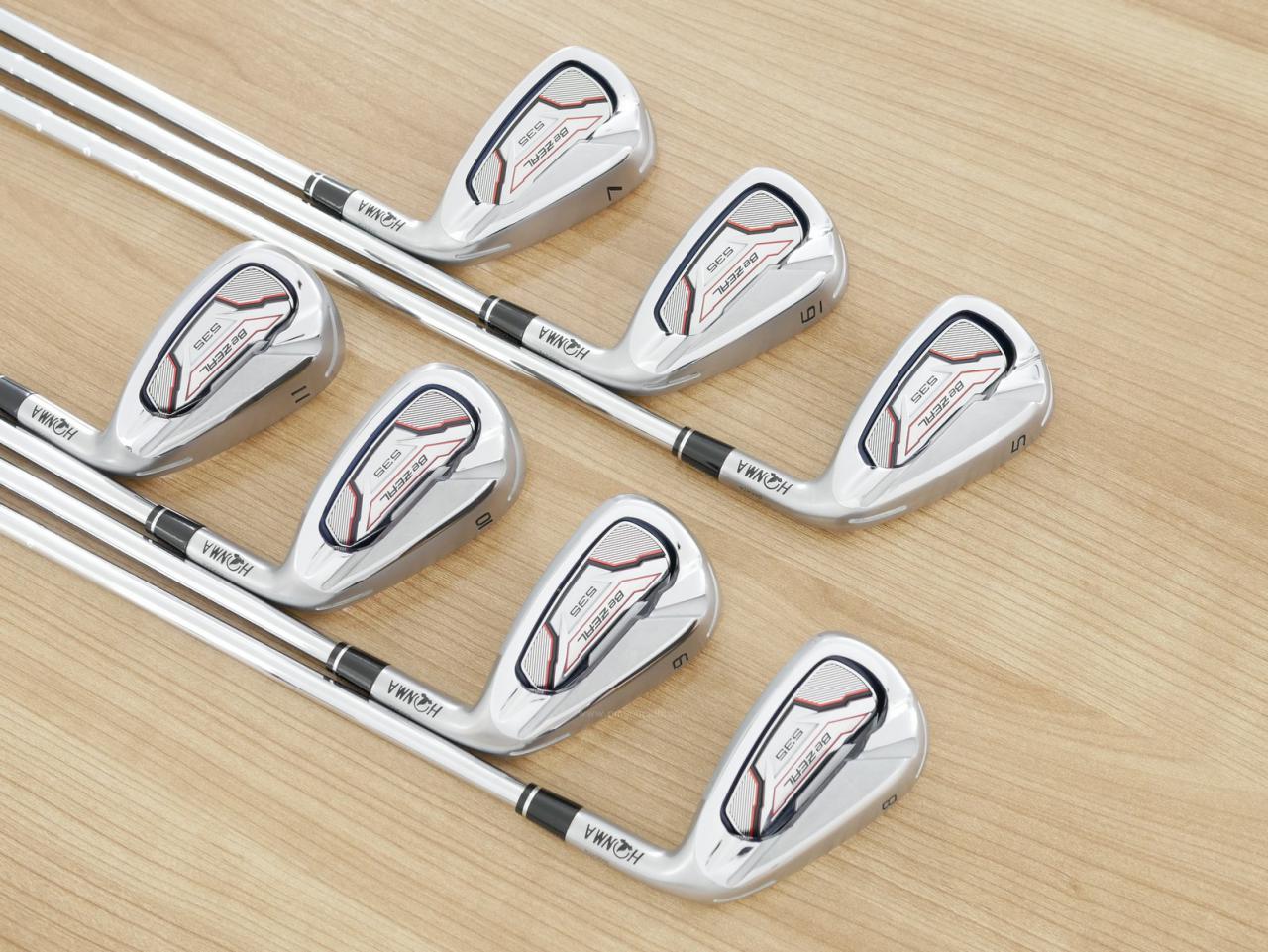 Iron set : Honma : ชุดเหล็ก Honma Bezeal 535 (ปี 2019 รุ่นนี้ใบใหญ่ที่สุดของ Honma) มีเหล็ก 5-11 (7 ชิ้น) ก้านเหล็ก NS Pro 950 Flex R